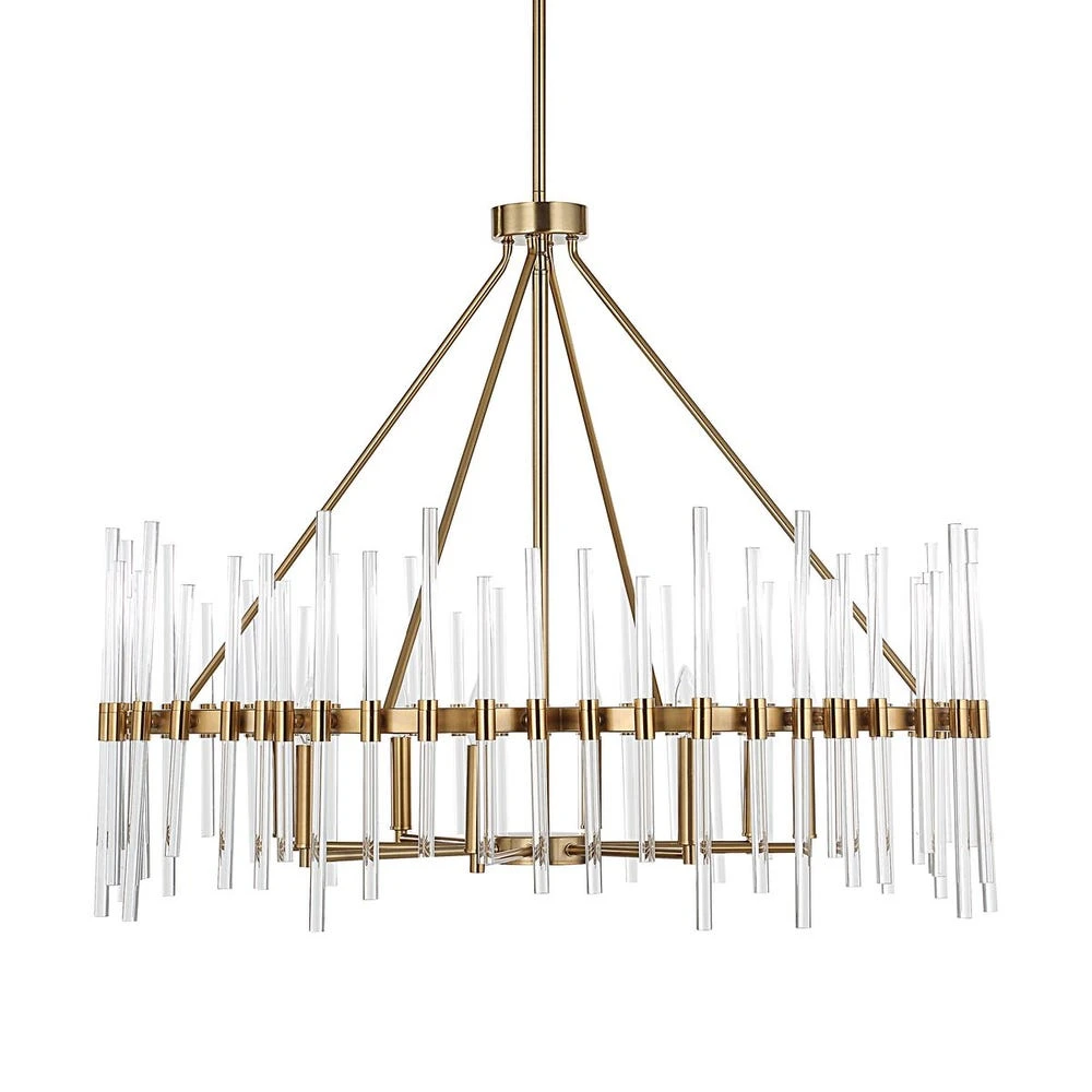 4a05b4ec732008fdff631013b21bda73 Crystal Stick, 8 Lt Chandelier - Image 1
