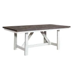 Farmhouse 7 Piece Trestle Table Set - Image 2