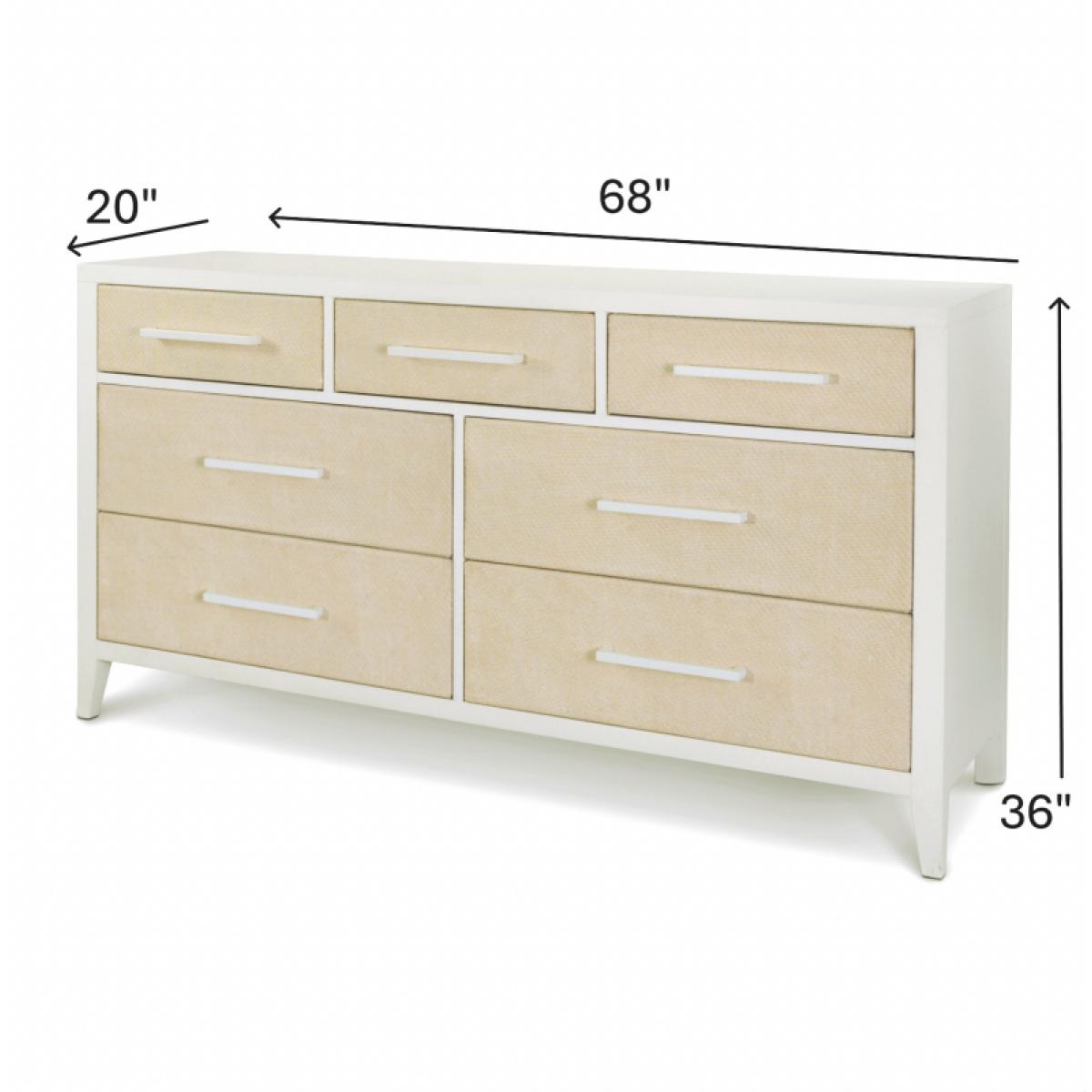 Miramar 7 Drawer Woven Dresser - Image 8