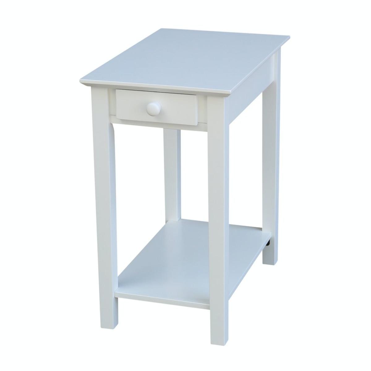 Destinations Collection - Narrow End Table in Pure White - Image 2