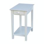 Destinations Collection - Narrow End Table in Pure White