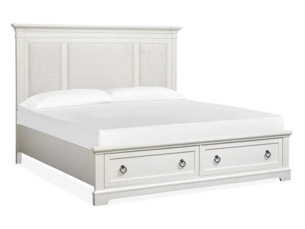 Kingston B6407-75A Complete Cal.King Panel Storage Bed w/Upholstered Headboard - Image 5
