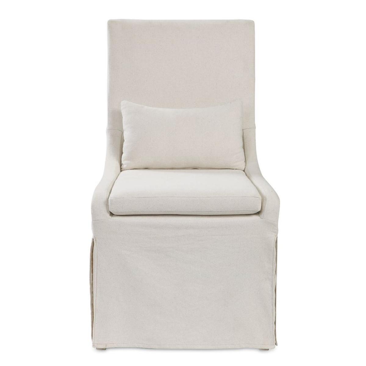 Coley Armless Chair, Linen - Image 2