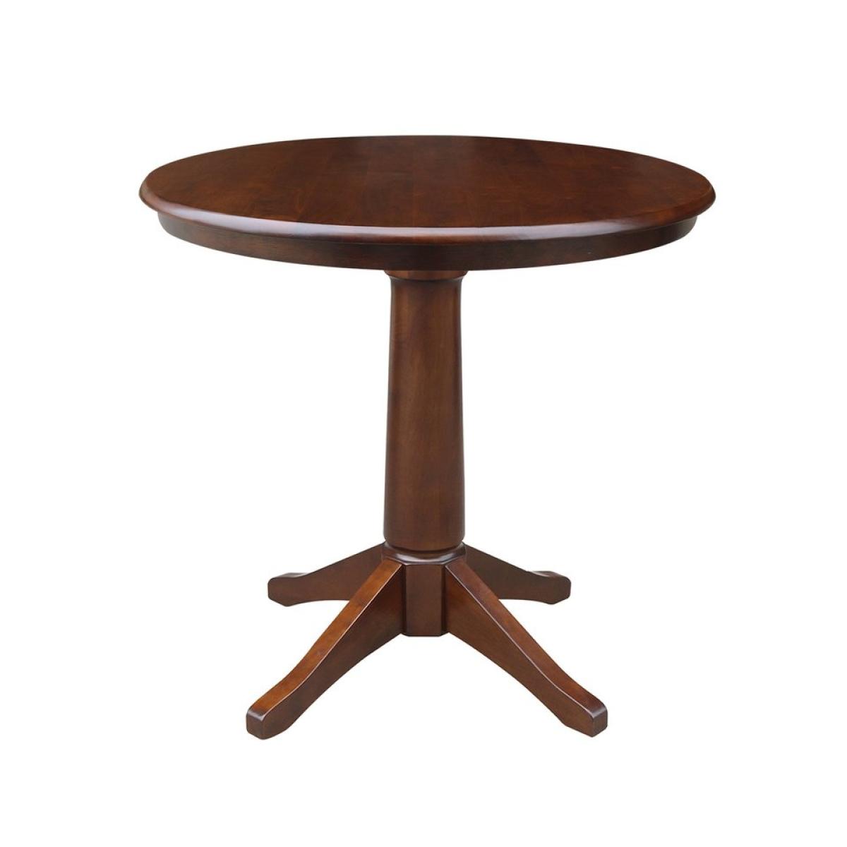 Dining Essentials - 36'' Round Table Top w/30"H Transitional Pedestal in Espresso - Image 2