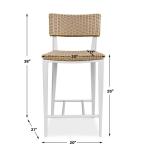 Calbas Outdoor Counter Stool, White - Image 10