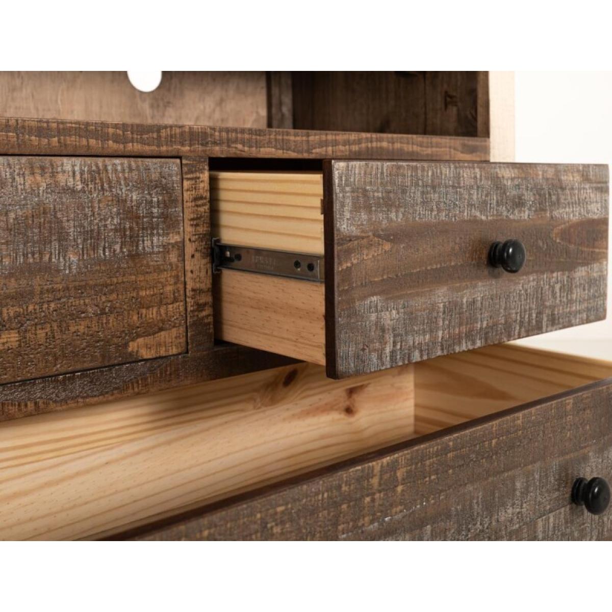 4 Drawer Media Chest - Antique - Image 9