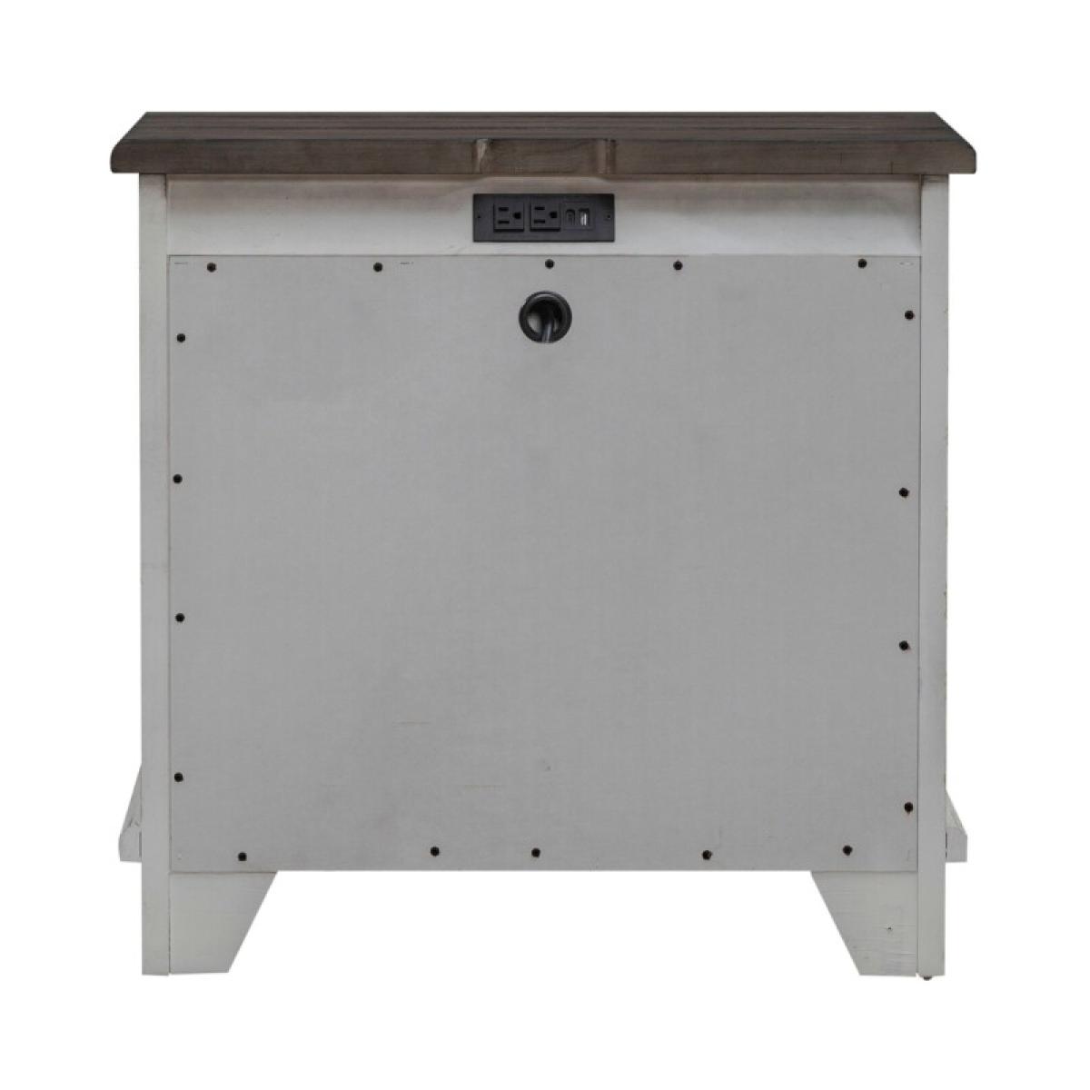 River Place 3 Drawer Nightstand w/ Charging Station - Image 6