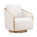 Nora Uph Swivel Accent Chair - Light Brown - Image 3