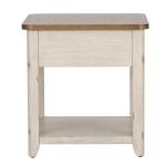 Farmhouse Reimagined End Table with Basket - Image 4