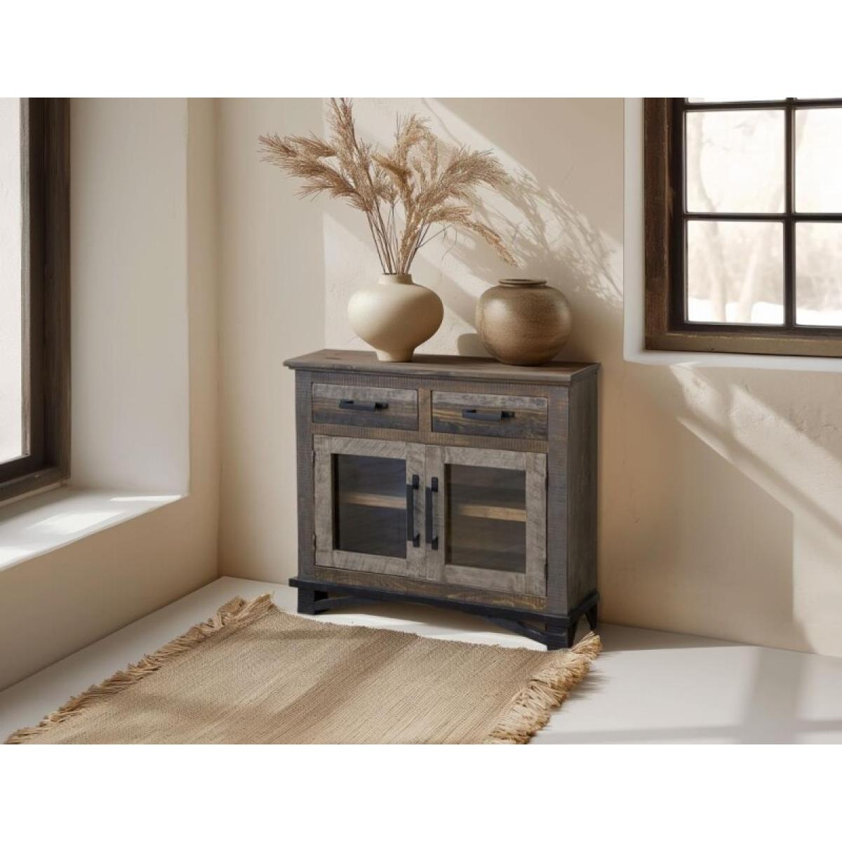 2 Drawer 2 Doors Server - Loft Brown - Image 4