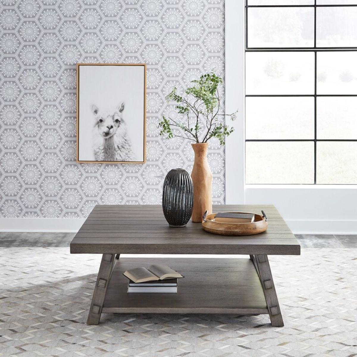 4c9c85ce3be0abbe73d73b37aa078b70 Modern Farmhouse Oversized Square Cocktail Table - Image 1
