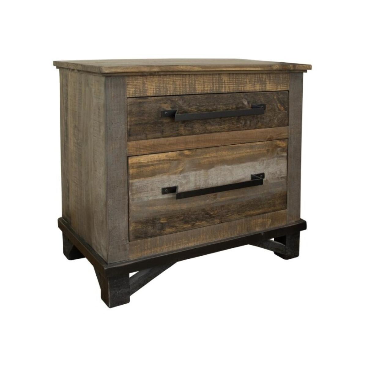 2 Drawer Nightstand - Loft Brown - Image 2