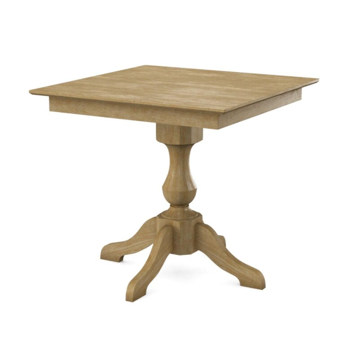 Build Your Own Pedestal Table w/ 36" Square Tabletop w/ Reverse Bevel Edge - Image 8