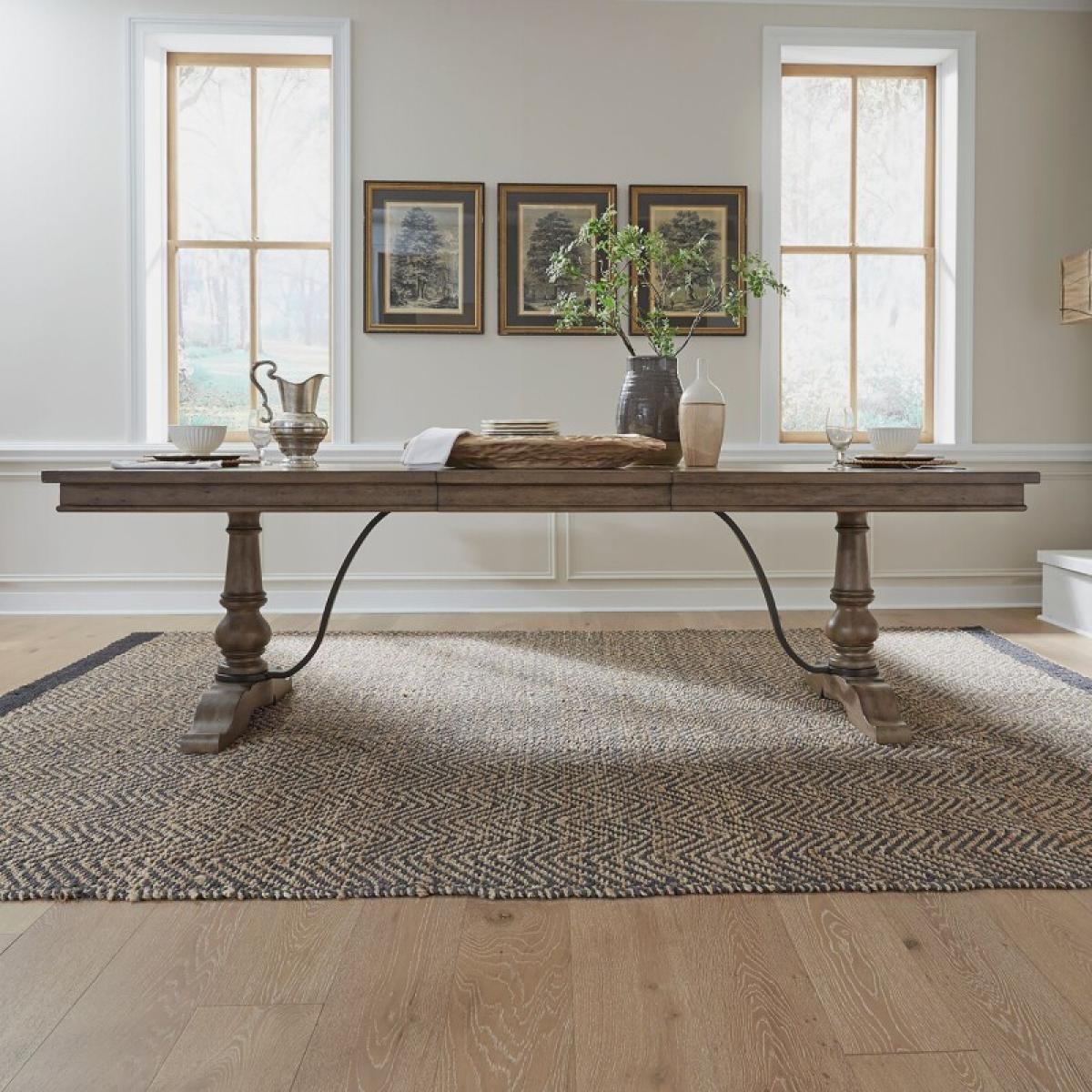 Americana Farmhouse Trestle Table Set - Image 2