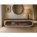 Balam Wooden bench with a cushioned seat and open storage underneath - Image 5