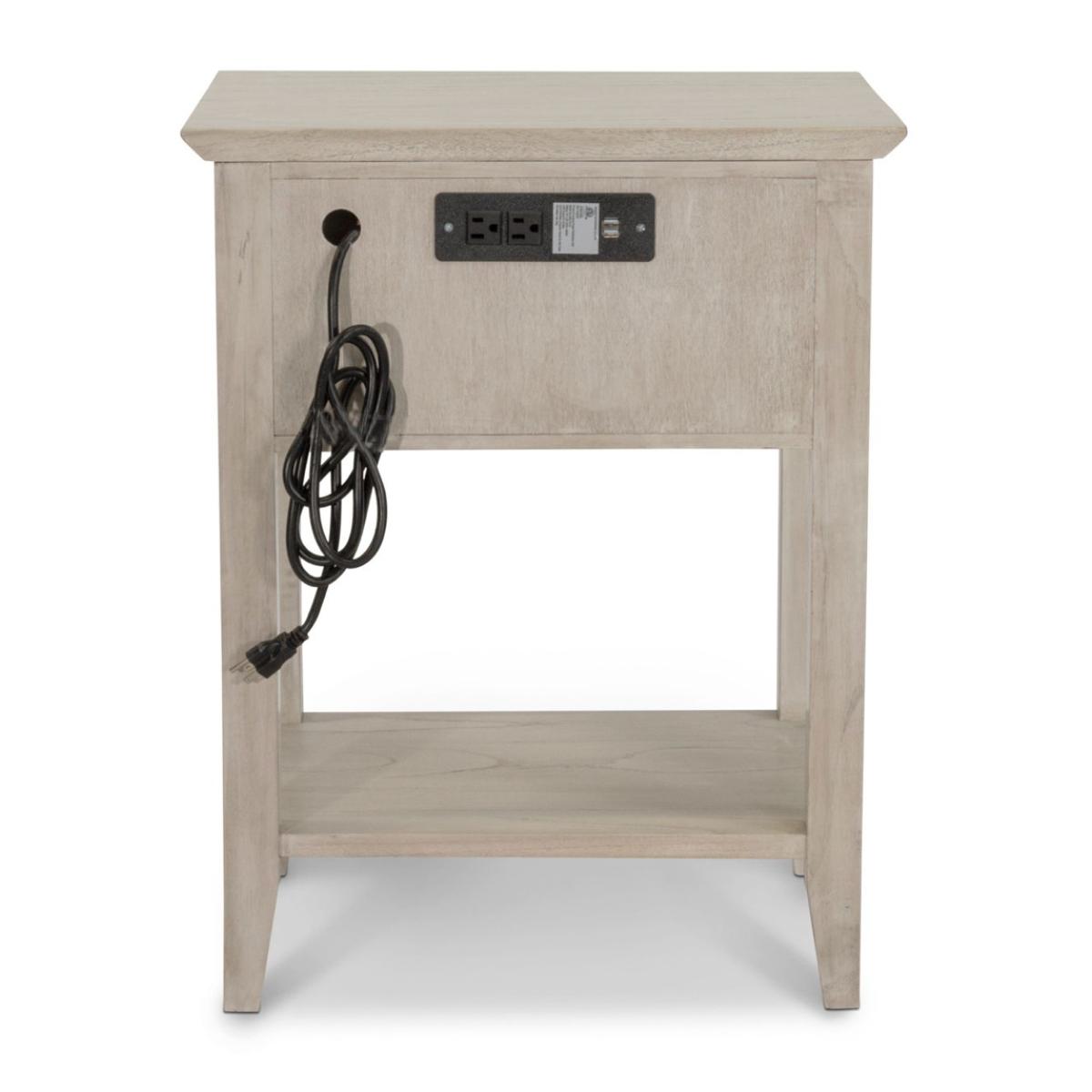 Ocean Isles 1 Drawer Woven Nightstand W/ Power And Usb A + C - Image 7