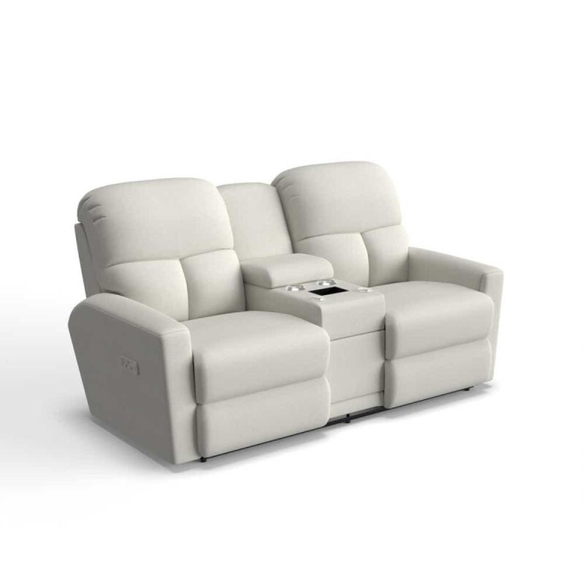 Hawthorn Power Reclining Loveseat W/ Headrest, Lumbar & Console - Image 2