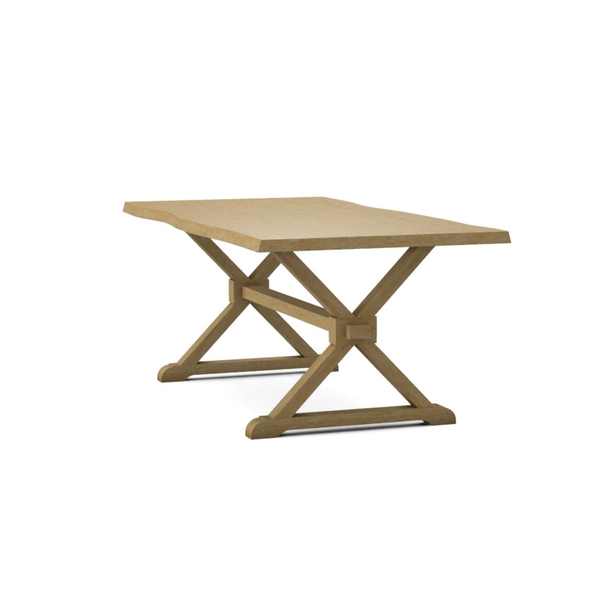 Farmhouse Live Edge Table Top w/ Farmhouse Trestle Base - T-4074A - Image 12