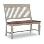 Vista Collection Slat Back Bench in Hickory & Stone