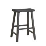Dining Essentials- Saddle Seat Heather Gray Stool