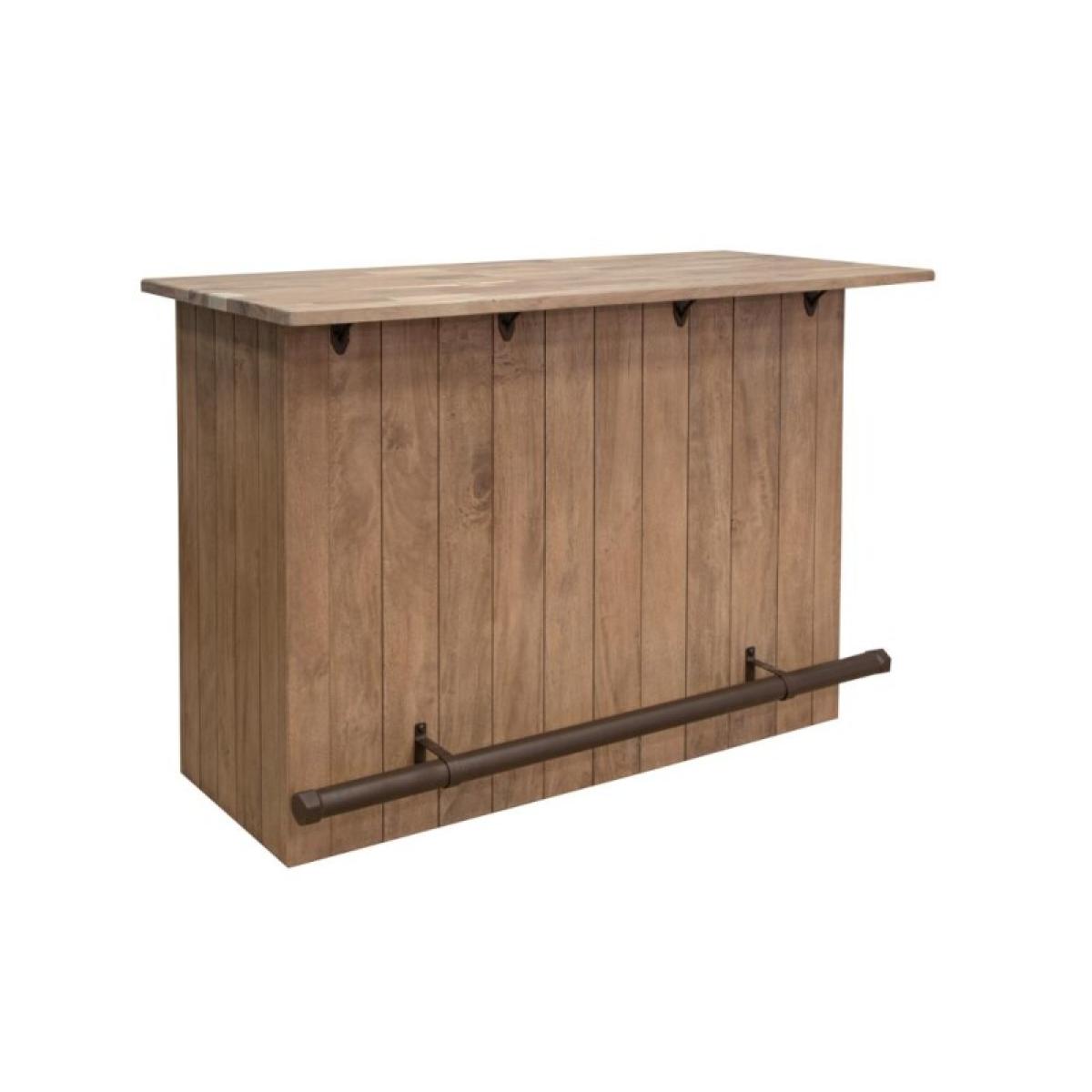 4 Door Wooden Bar - Natural Parota - Image 2