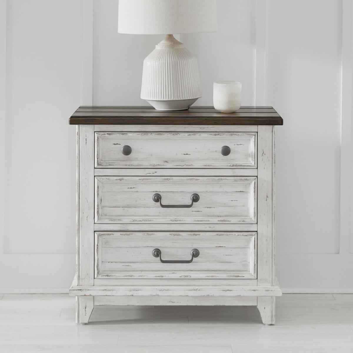 River Place 3 Drawer Nightstand w/ Charging Station - Image 2