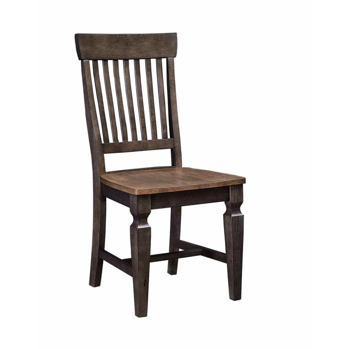 50dbe998c38349a89ff86bc42e18e0a7 Vista Collection Slat Back Chair in Hickory & Coal - Image 1