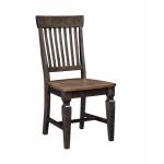 Vista Collection Slat Back Chair in Hickory & Coal