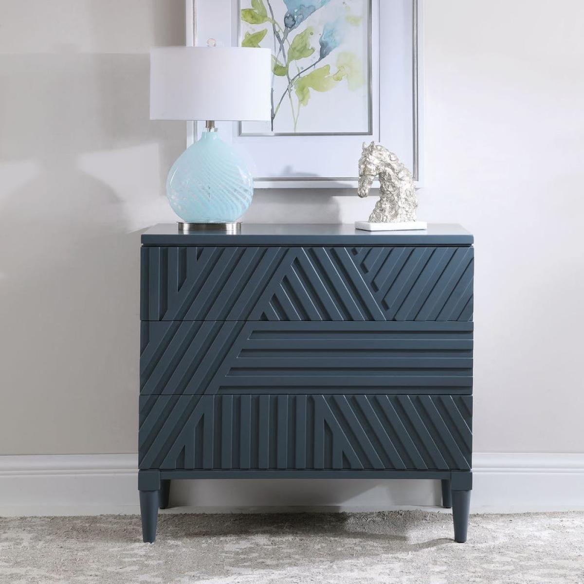 Colby 3 Drawer Chest, Blue - Image 12