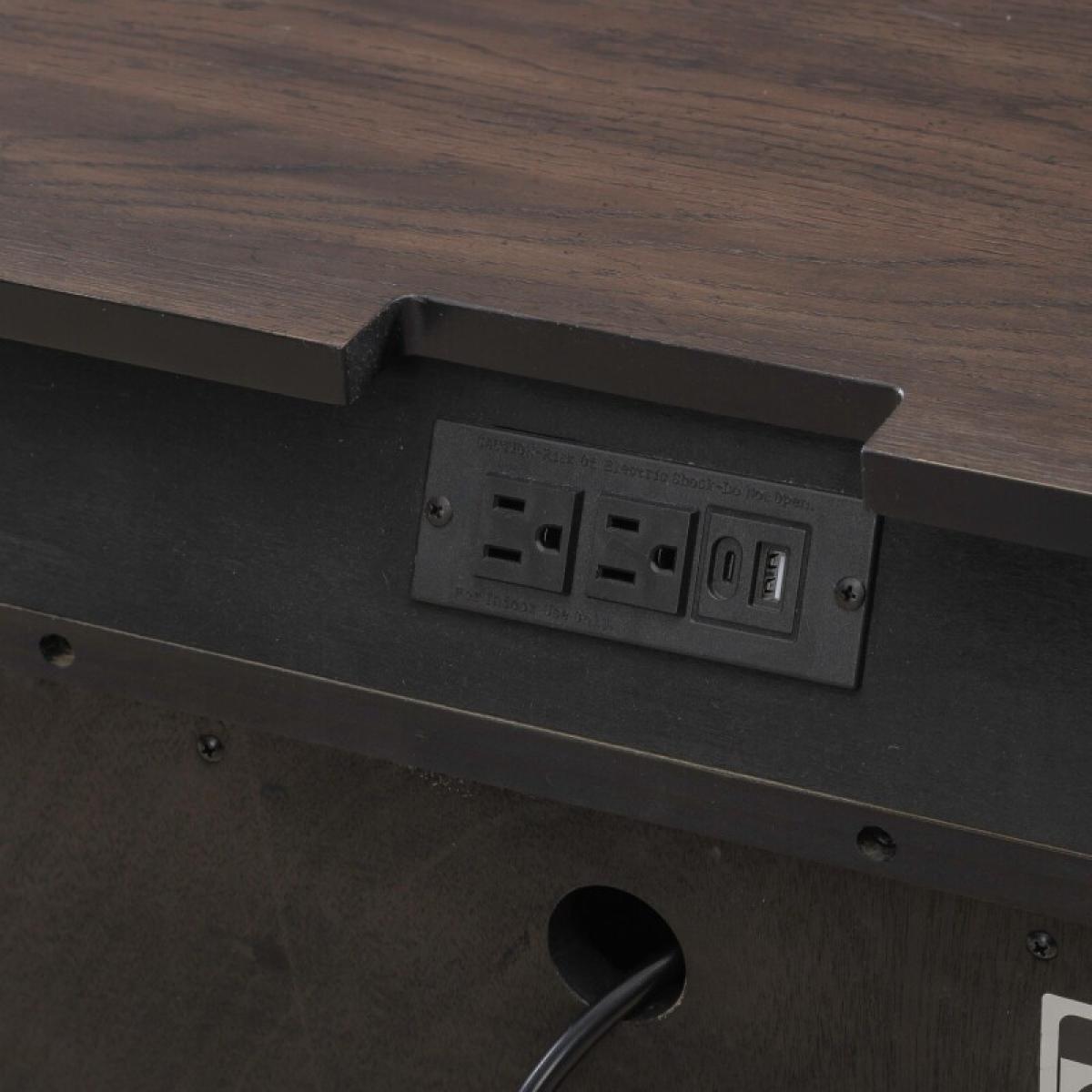 Paradise Valley 2 Door Bedside Chest w/ Charging Station - Image 10