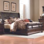 King Sleigh Bed, Dresser & Mirror, Chest - Image 4