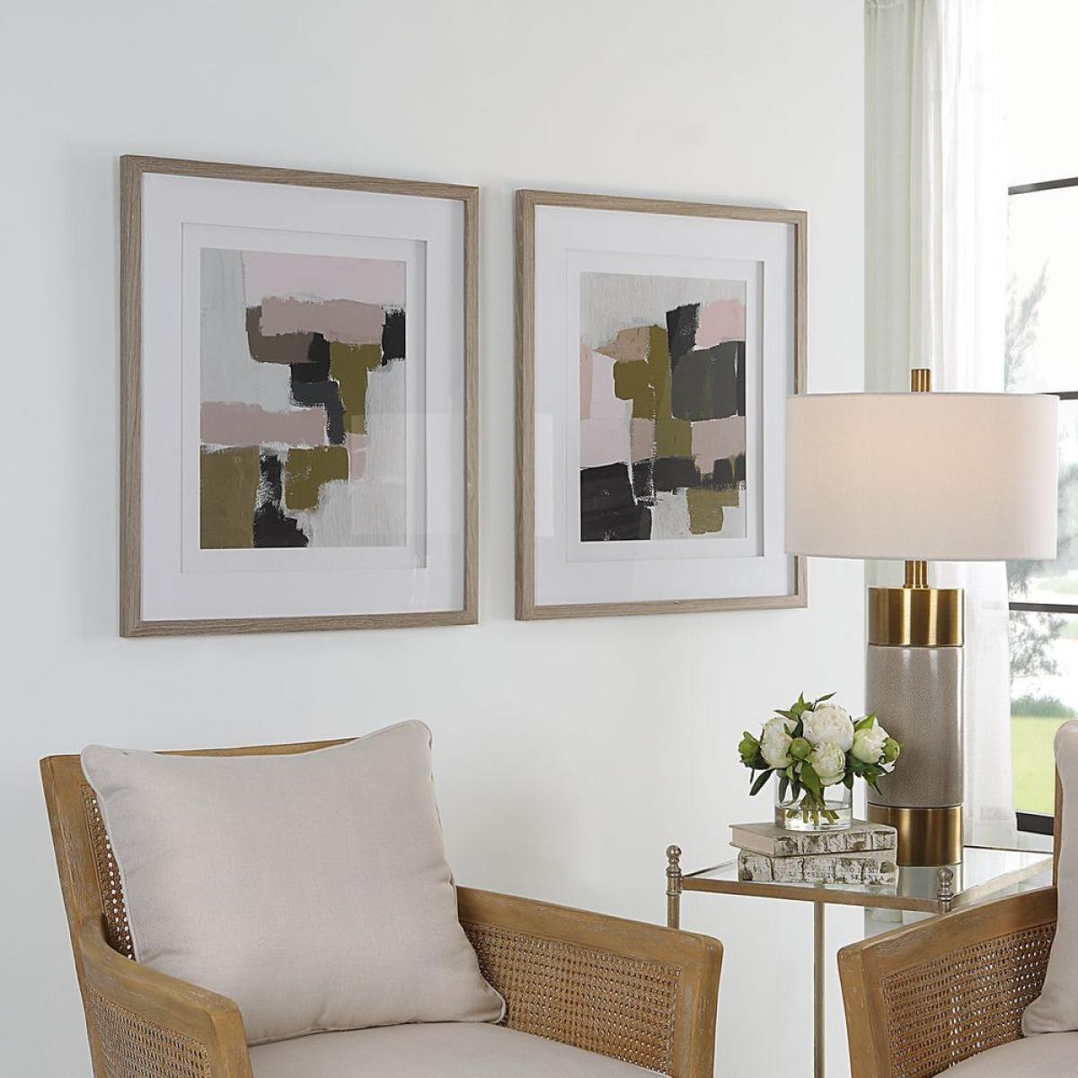 Color Block Framed Prints, S/2 - Image 3