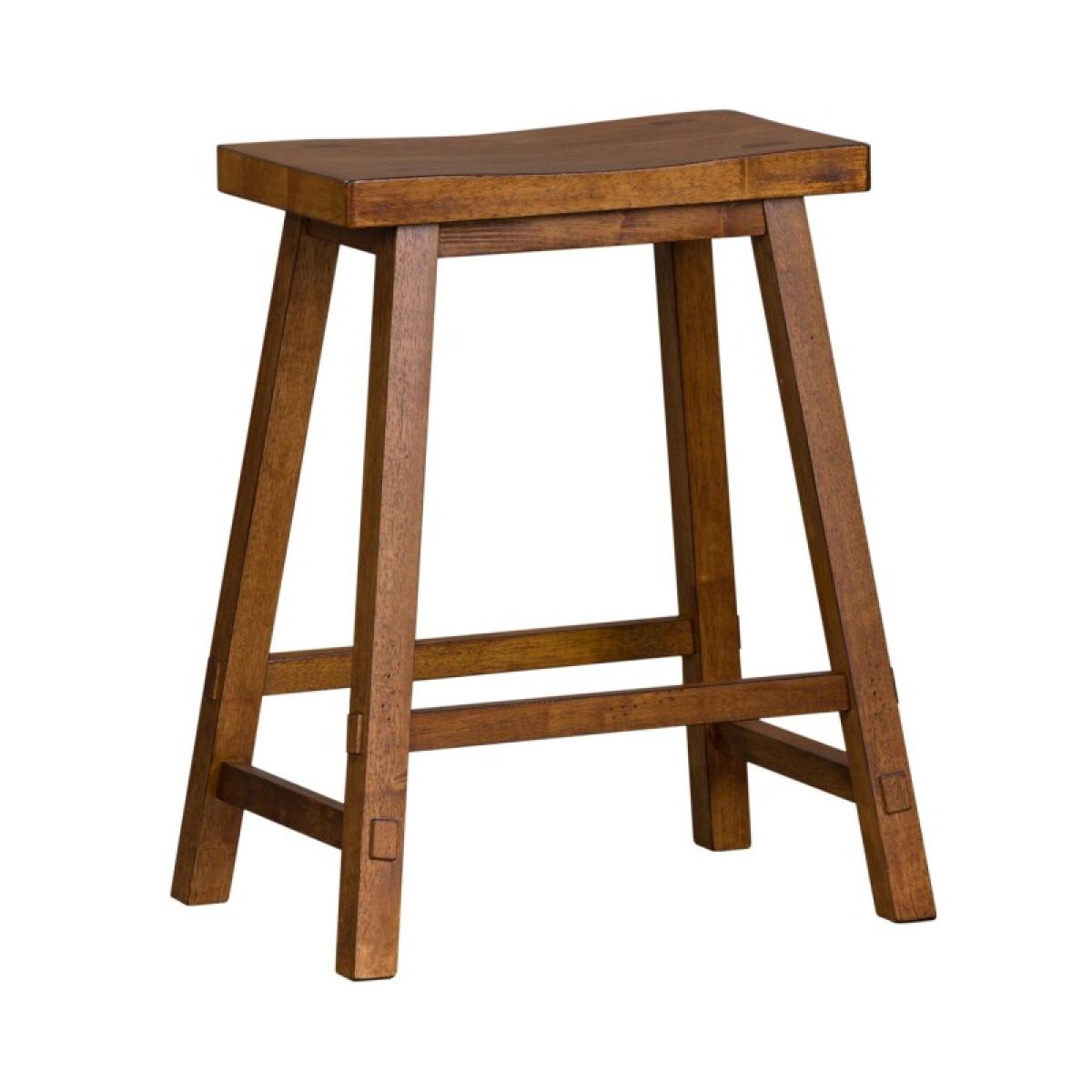 Creations 24 Inch Sawhorse Counter Stool - Tobacco (RTA) - Image 3
