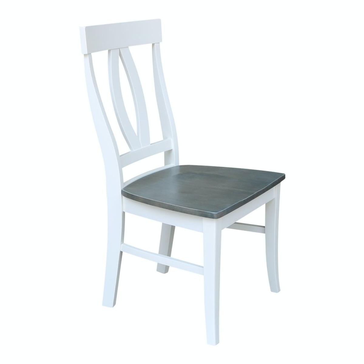 Cosmopolitan Collection - Verona Chair in Heather Gray & White - Image 3