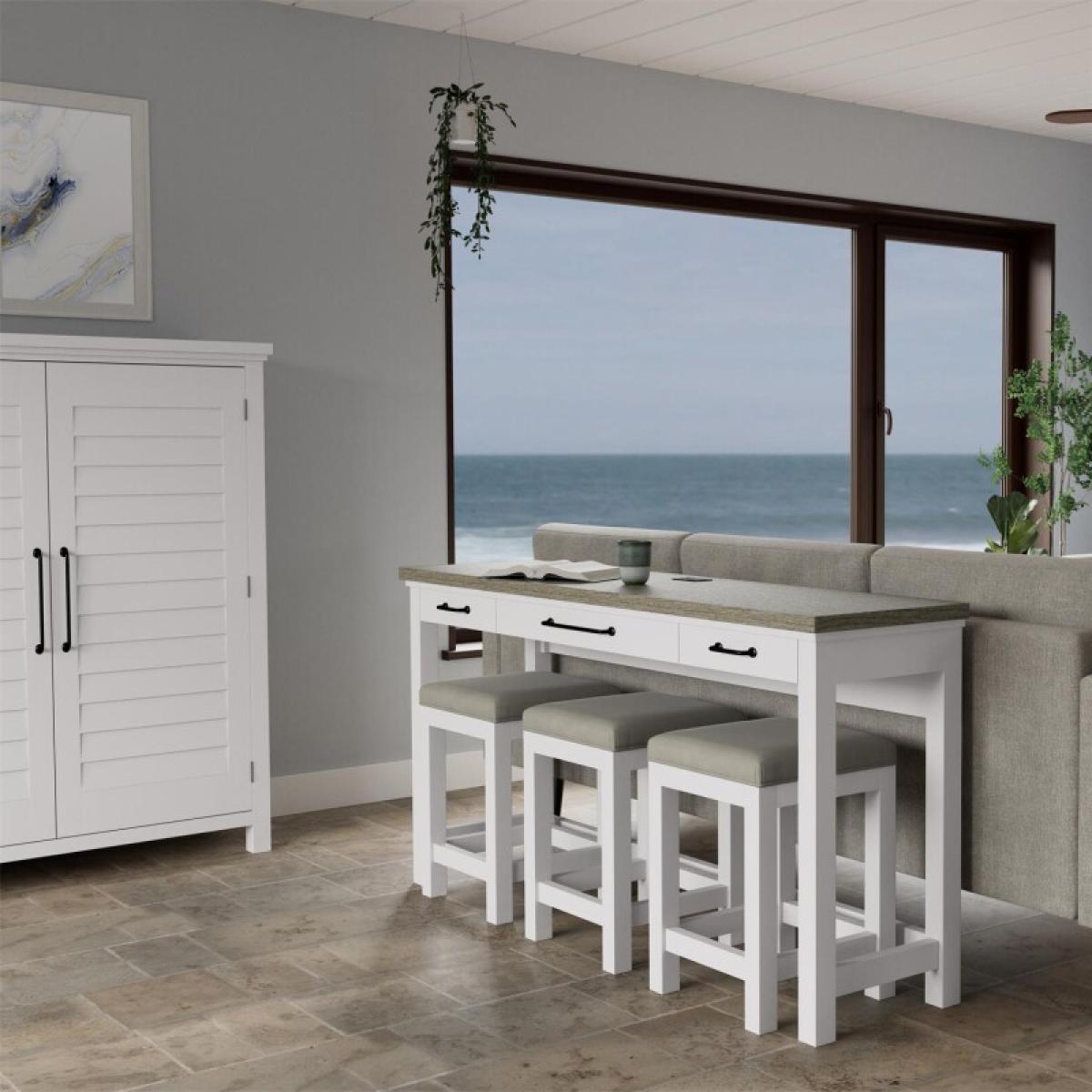 Sofa Table W/3 Stools - Image 2