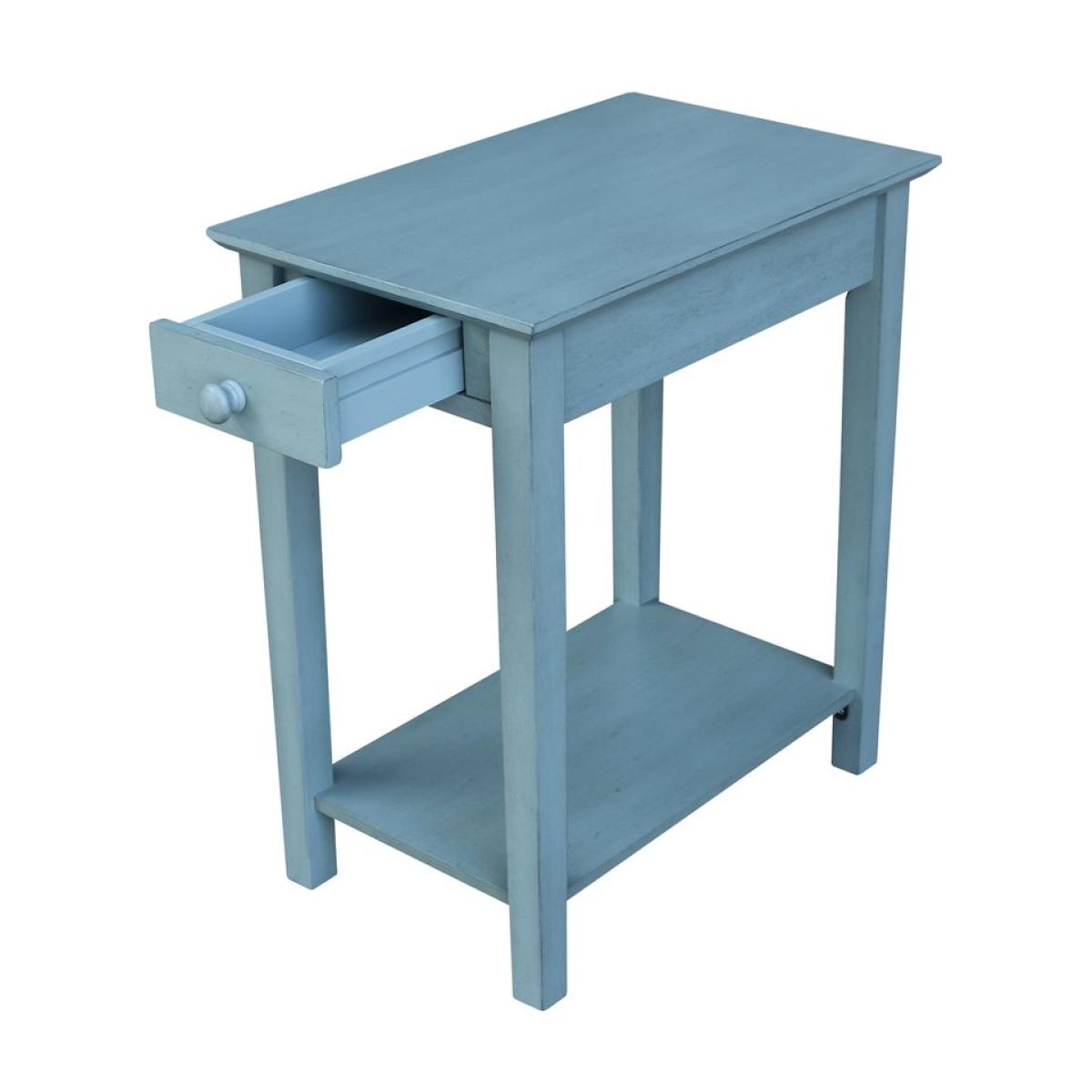 Destinations Collection - Narrow End Table in Ocean Blue - Image 3