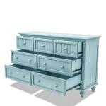 Monaco Bleu 7 Drawer Dresser - Image 5