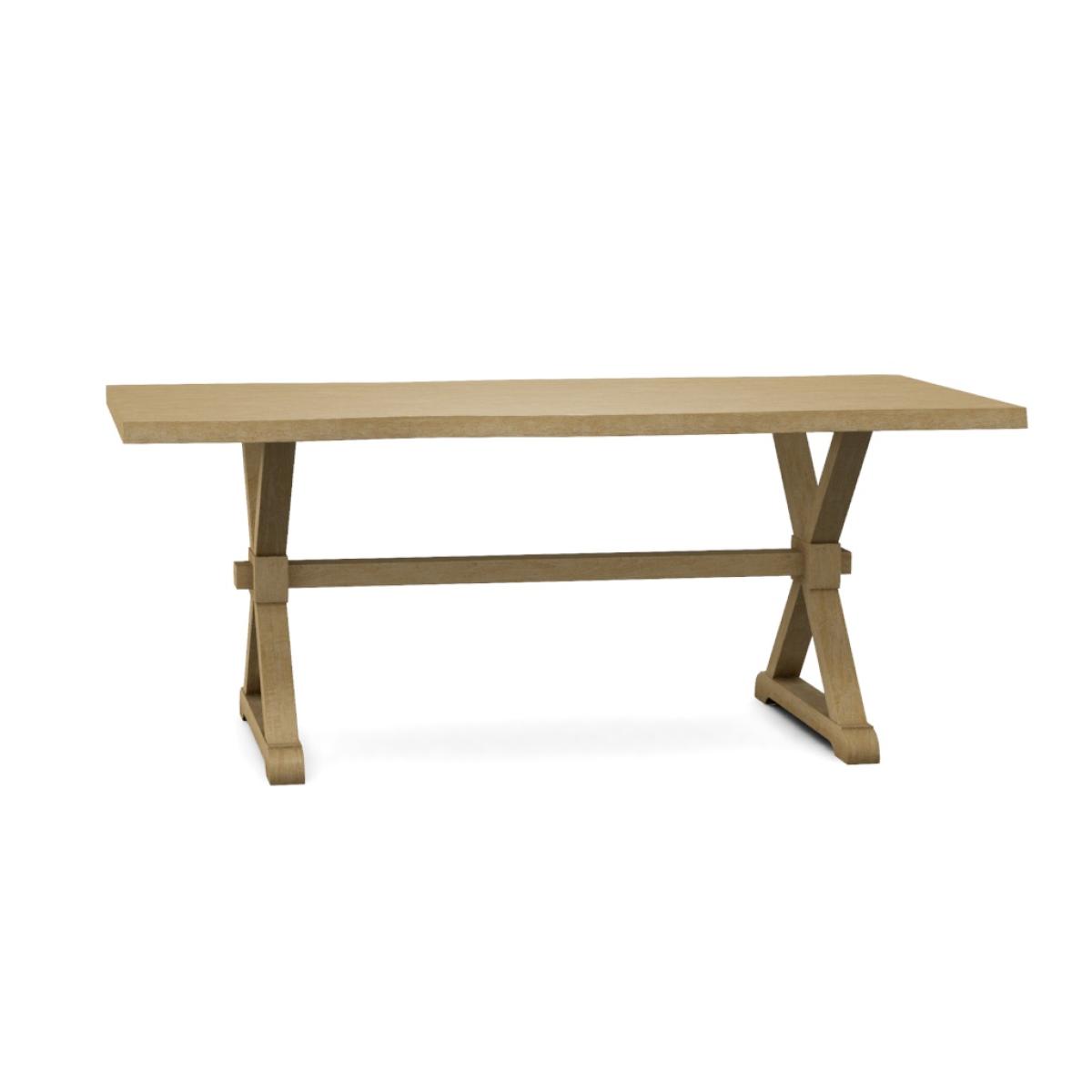 Farmhouse Live Edge Table Top w/ Farmhouse Trestle Base - T-3872TB - Image 4