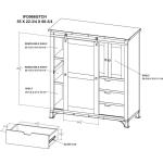 3 Drawer 1 Sliding Door 2 Door Gentleman's Chest - Antique - Image 13