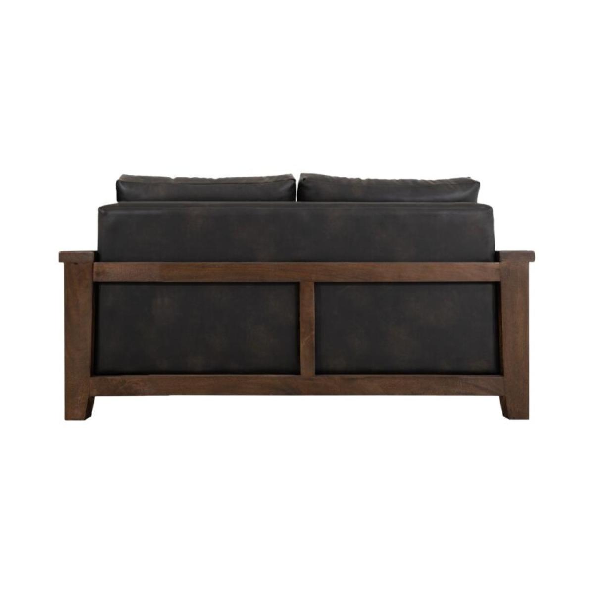 Wooden Frame, Upholstered Loveseat - Walnut - Image 5