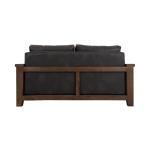 Wooden Frame, Upholstered Loveseat - Walnut - Image 5