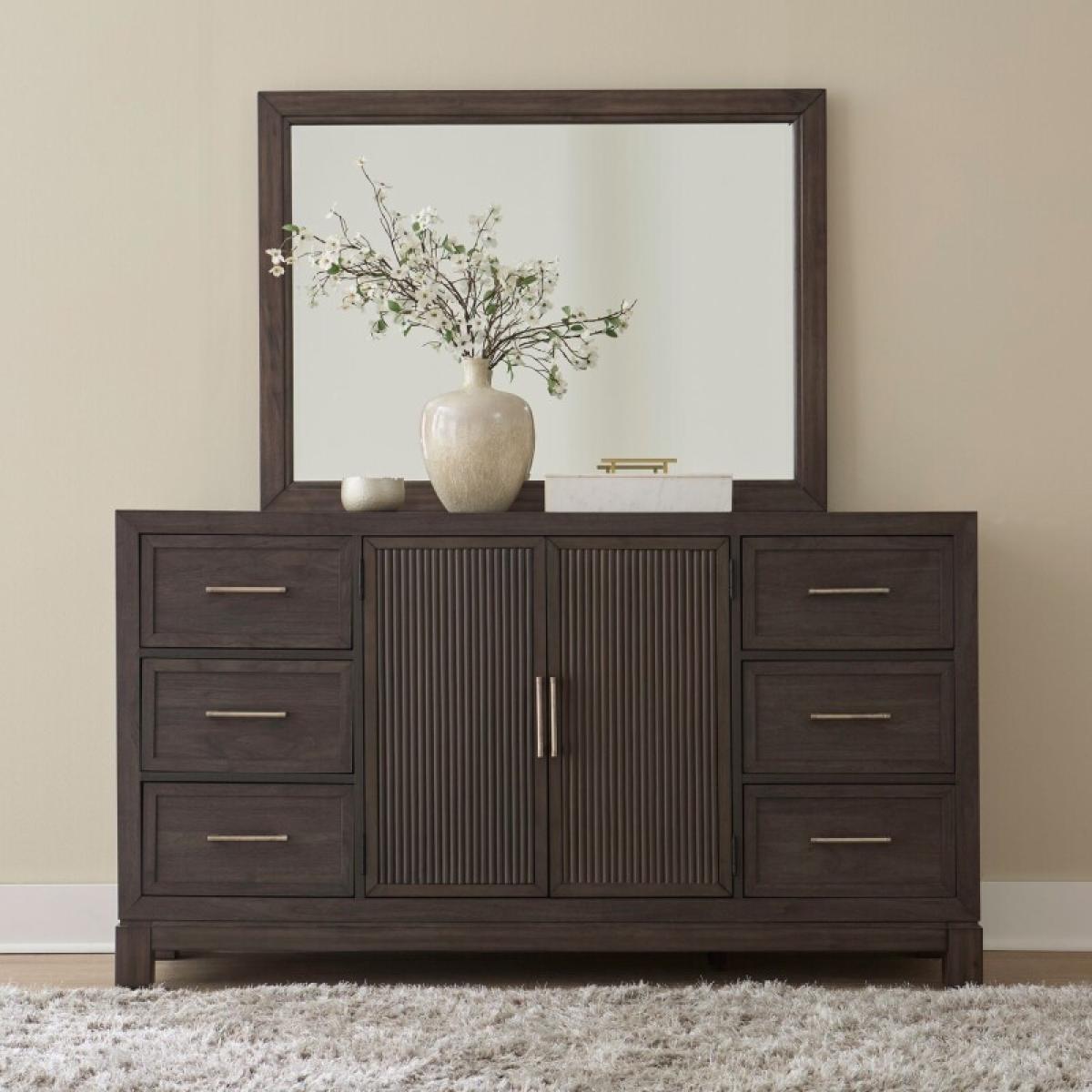 Modern Edge Dresser & Mirror - Image 2