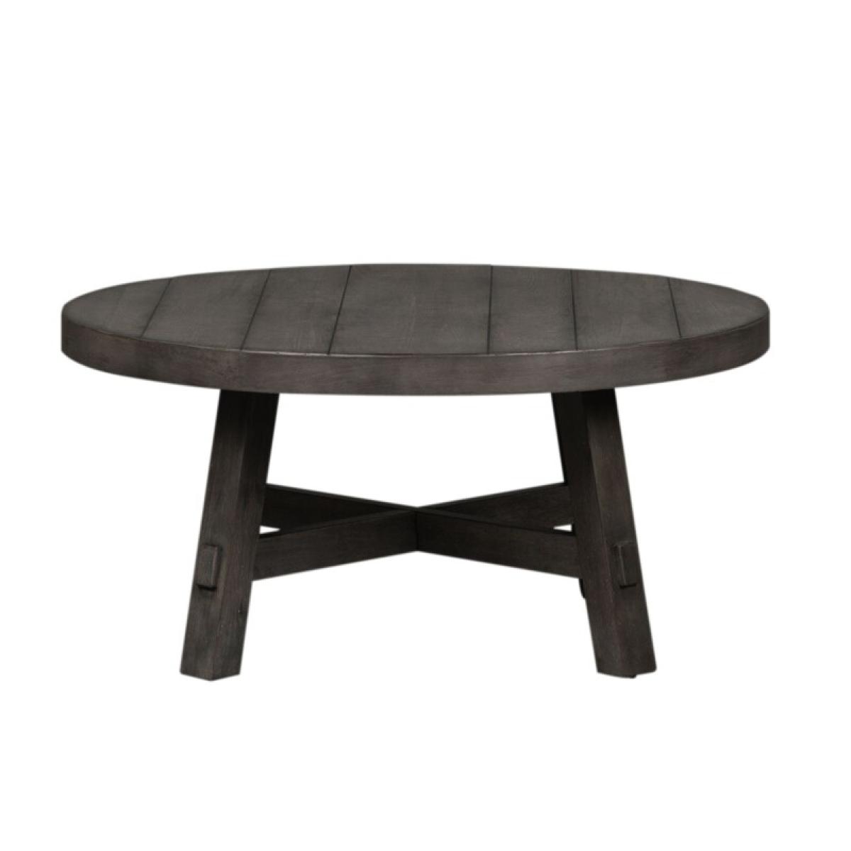 Modern Farmhouse Splay Leg Round Cocktail Table - Image 3
