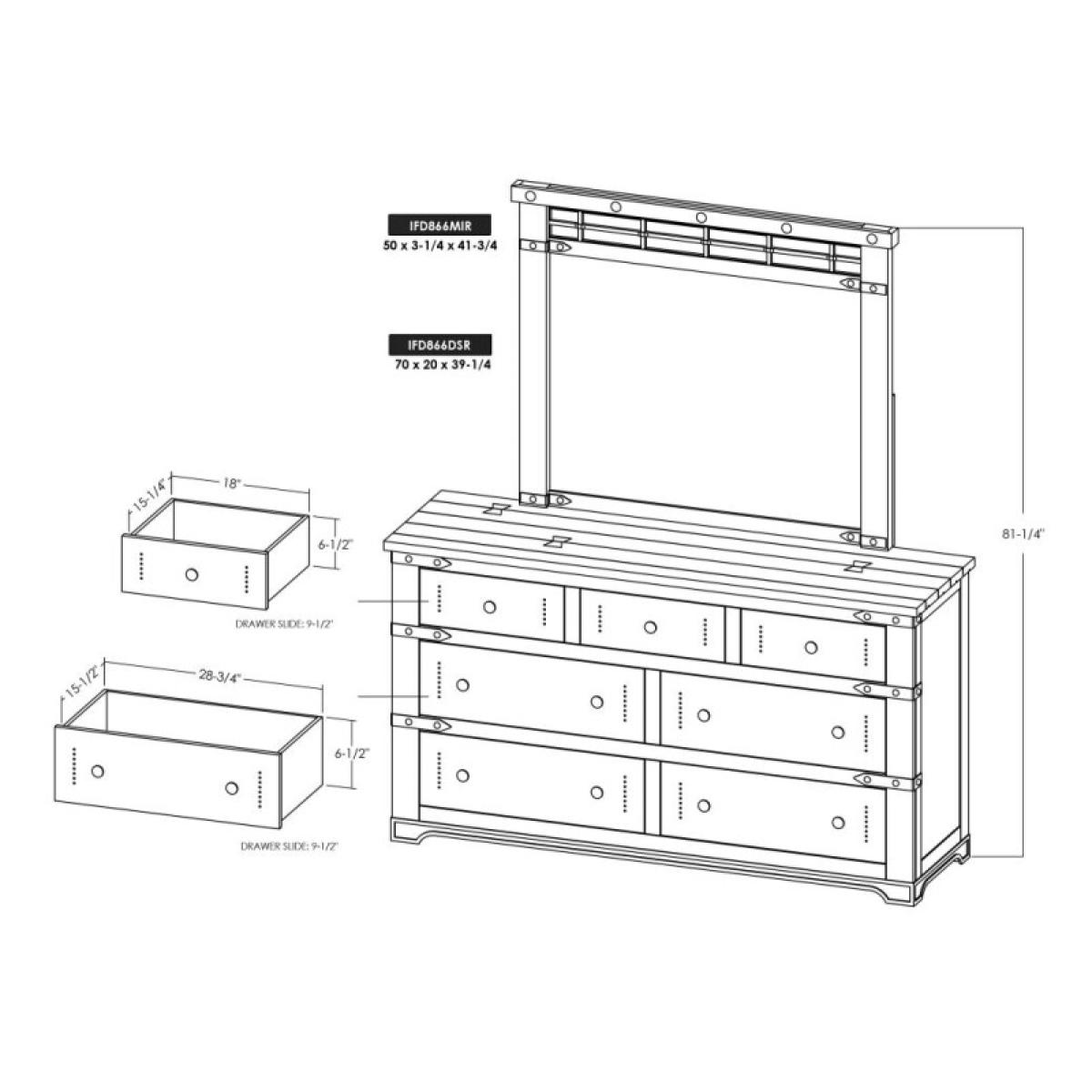 7 Drawer Dresser - Parota - Image 2