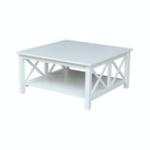 Hampton Collection Square Coffee Table in Pure White - Image 5