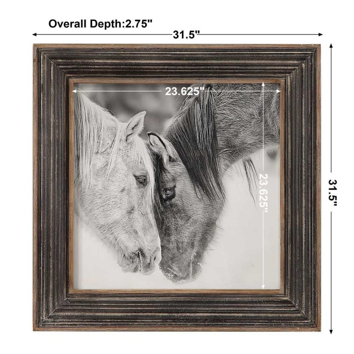 Custom Black And White Horses Framed Print - Image 8