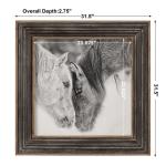 Custom Black And White Horses Framed Print - Image 8