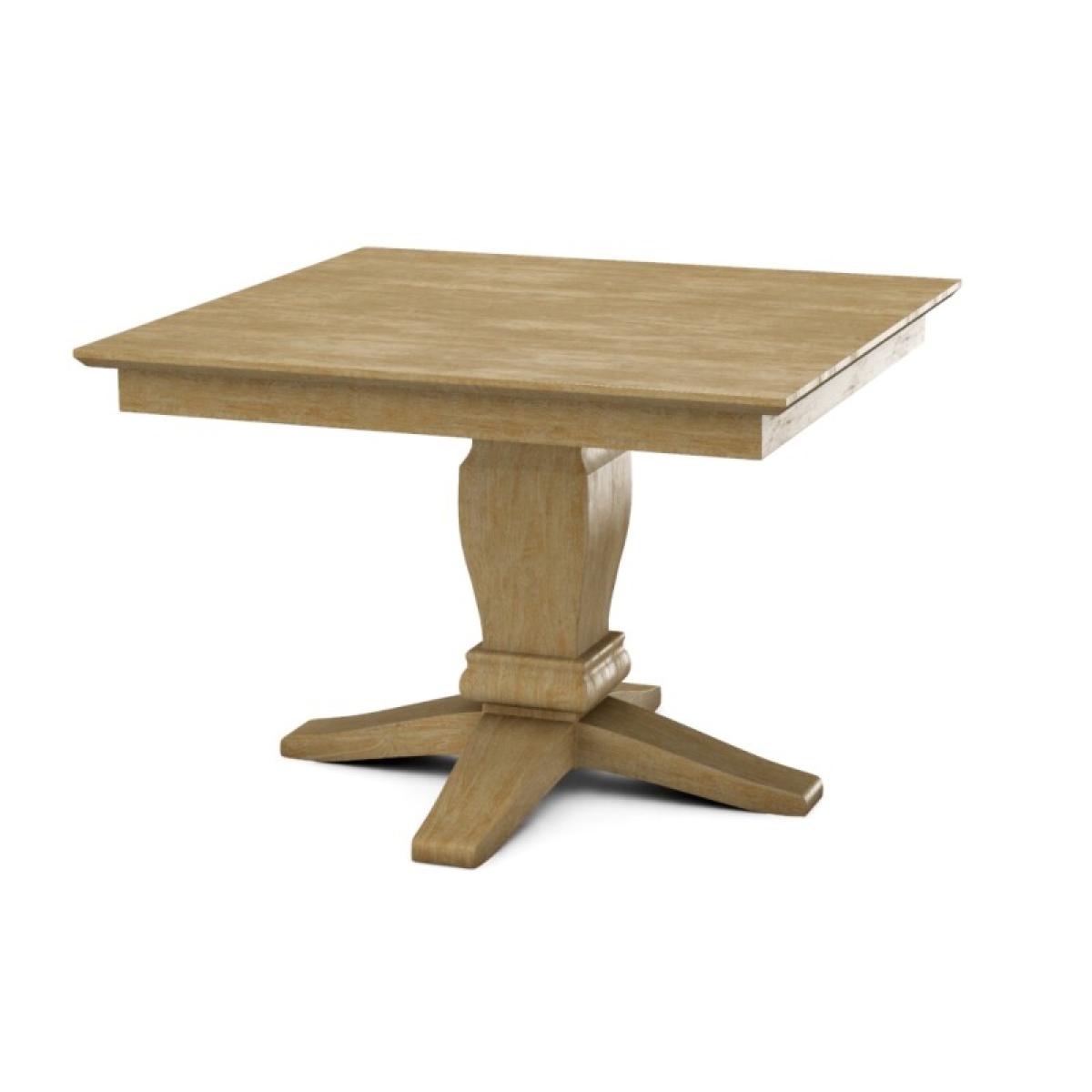 Build Your Own Pedestal Table w/42" Square Top w. Reverse Bevel Edge - Image 7
