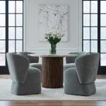 Accent Dining Chair w/ Casters - Sapphire - Image 3