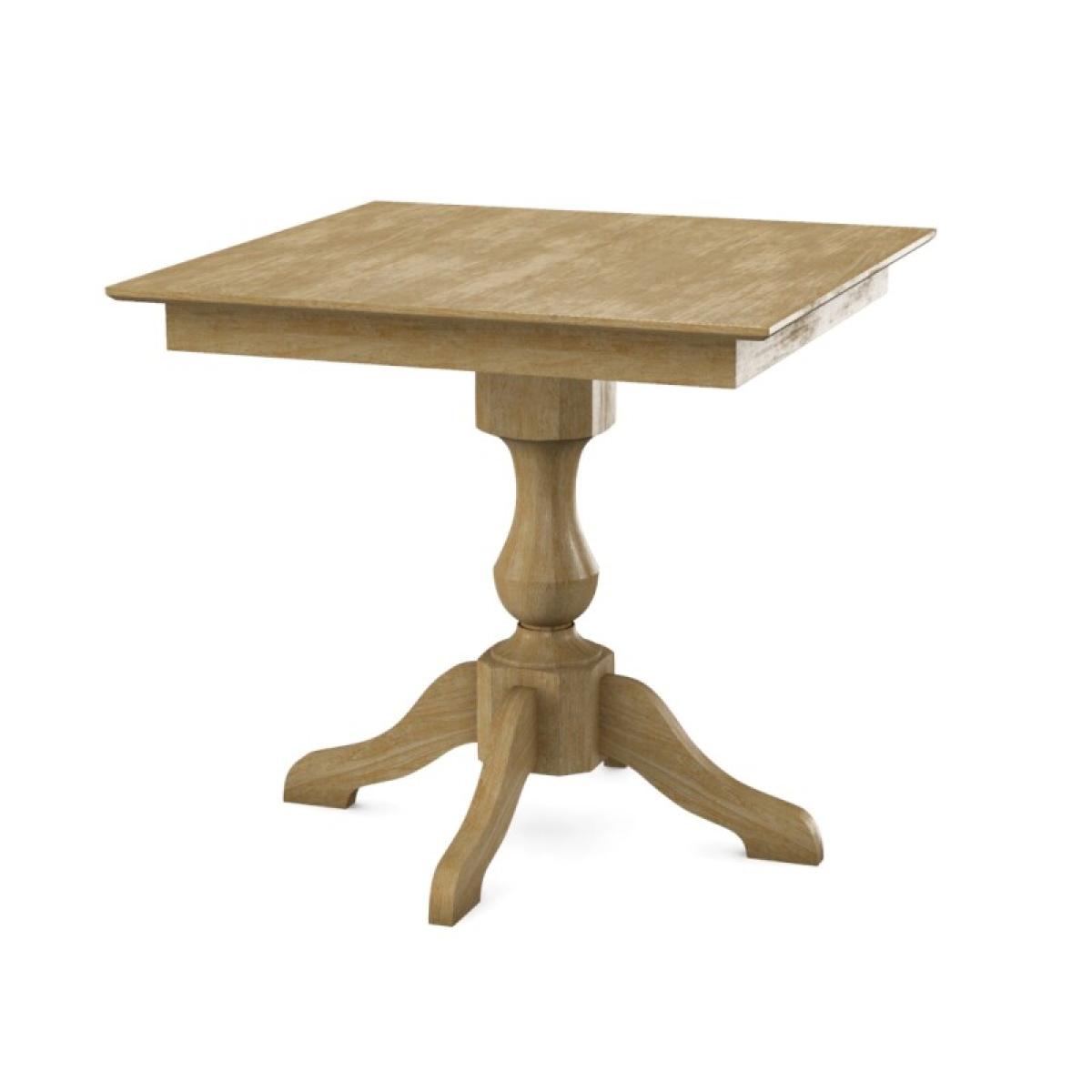 Build Your Own Pedestal Table w/ 36" Square Tabletop w/ Reverse Bevel Edge - Image 16